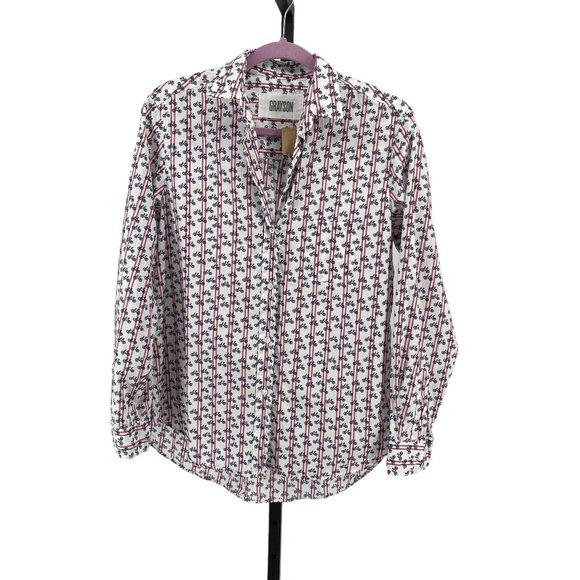 Anthropologie Grayson The Hero Victoria Bike Button Up Top Bicycles Womens 8/10 - Picture 2 of 9